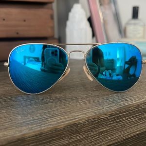 Ray Ban blue flash Aviator Sunglasses